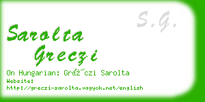 sarolta greczi business card